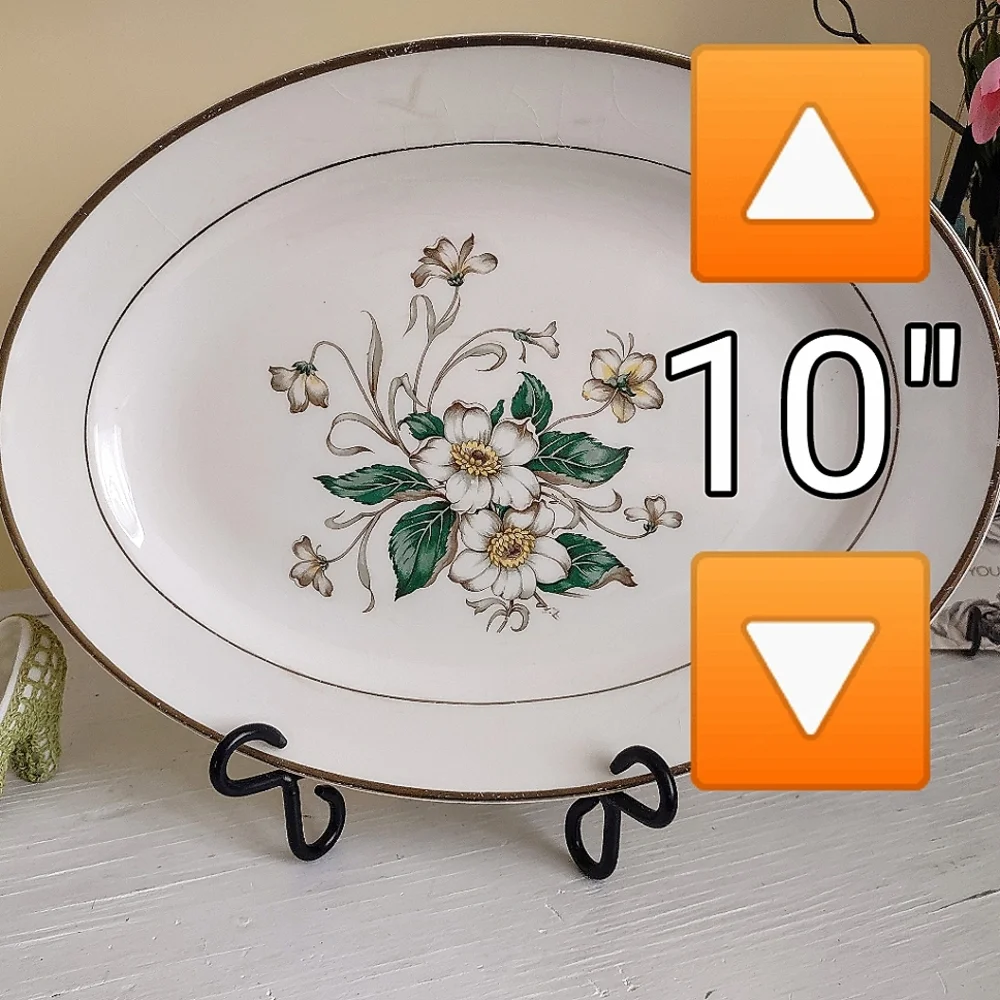 Knowles Floral Oval-shaped Serving Platter